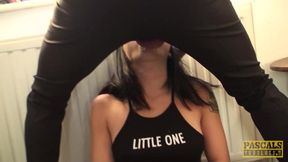 PASCALSSUBSLUTS - Petite Beauty Rina Ellis Hammered By Daddy