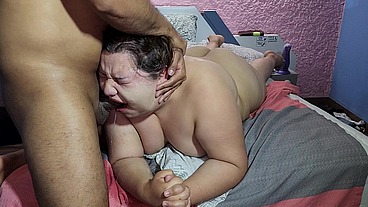 A very sloppy face fuck to the bottom in my throat