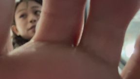 Cum under my giant feet