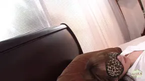 A Blindfolded and Half Naked Asian Girl Is Oiled up Before Becoming a Cum Dump