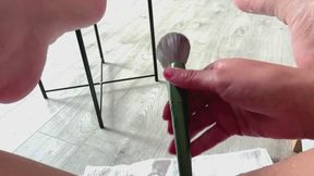 Squirting teen brush insertion solo masturbation orgasm
