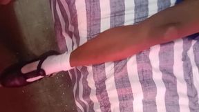 White Hunk Jack off to Students Sexy Shoes