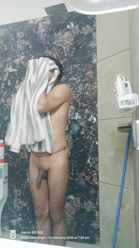 Enjoy morning bath and excercise with stepdaddy nude position