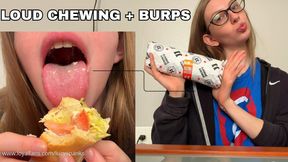 Lucy Sub Eating and Burping Loud Chewing Food Video