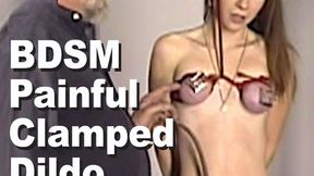 Serenity Swift & Master Len BDSM Painful Clamped Dildo Masturbation LEN738A