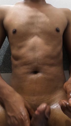 Sitting in washroom and thinking about my horny step mom and masturbating .