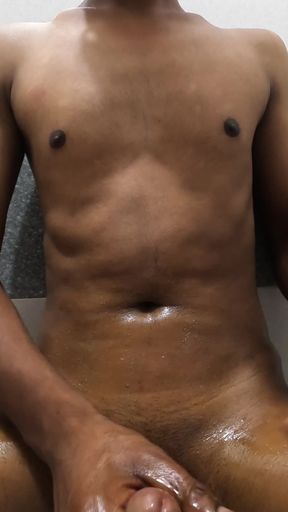 Sitting in washroom and thinking about my horny step mom and masturbating .