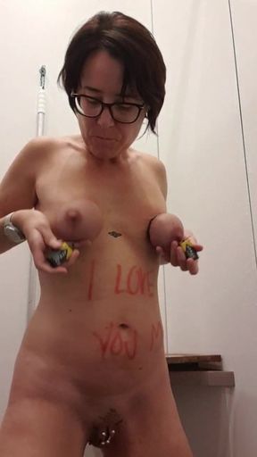 Public shower squirt