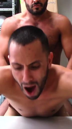 Young perp bent over for raw fucking by officer Maledom   Clip 2