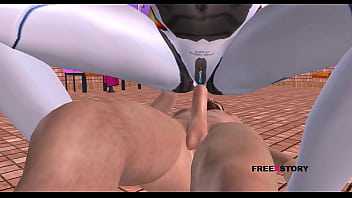 An Animated 3D Cartoon Porn Video - A Sexbot Robot Girl Giving Sexy poses then Riding a mans dick in Reverse Cowgirl Position.