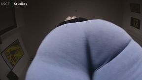 Enchantress Sahrye catches you ogling her GIANT JEAN ASS!! Shrinks you to worship her meaty thighs and leopard boots! - MOV