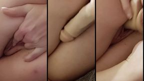 je me masturbe et me gode nue sur le sol de ma salle de bain 🫦