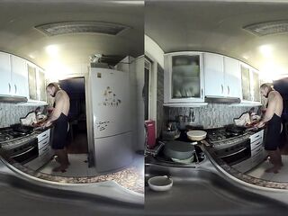 Athletic Latino Chef Cooking Nearly Nude… and Serving U His Jock for Dessert (VR Teaser)