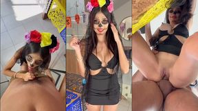 karol smith sexy catrina coge con su exmarido