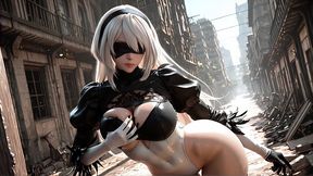 yorha 2b 🖤– unable to resist her lustful thoughts 💦 ai generated 3d hentai