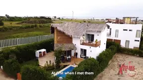 Rich Bitch Licks Two Huge Cocks at Exclusive Club