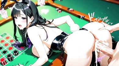 Hermosa hentai es follada con enorme verga llena de leche