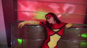 Superheroine Spider Woman Captured And Turned Into Lesbian