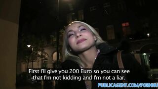 PublicAgent Sexy Blonde with Firm Ass Swallows Cum