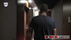 diosa diamante finds the towel boy danny cute so she fucks him in the hotel room.