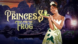 "Ebony Babe Lacey London as PRINCESS Tiana Turns FROG Into Lover VR Porn"