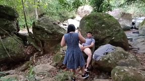 Girl Lets Her Teacher Fuck Her in the Woods After College. She Is Very Accommodating and Lets Him Record It