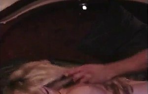 Sexy blonde in stockings fucked in the ass