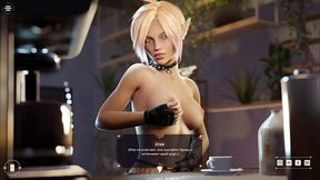A depraved cafe. 3D hentai game.