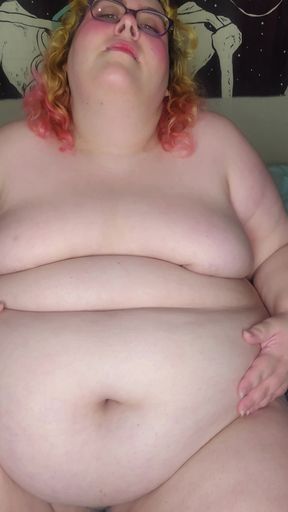 Moisturizing my fat tits and ass