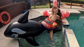 Pool Float Popping with Lifeguard Nathalia 1080