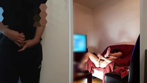 My Straight Roommate Caught Me Fucking My Ass While He Jerked Off