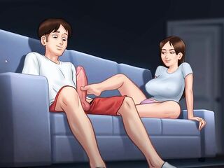 Lustful Anime Game with Footjob and Full Sex Creampie