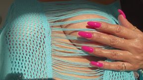 Voluptuous Titties With BubbleGum Nails JOI