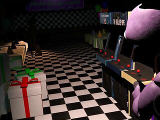 Five nights at Freddy's, plus foxy is broken into homo