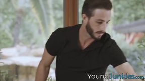 My naked and tempting body was dominated by pussy eater Lucas Frost