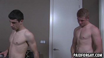 Straight guy sucks dick and gets fucked anally for cash