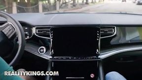 Influencer Jimmy Michaels' Steamy Encounter with Busty MILF Xwife Karen in the Car