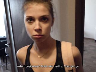 Man Confused the Delivery Girl with a Prostitute and Cum in her Eye - POV