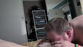Hand and Belt for Bratty Lad Leads to Ass Eating