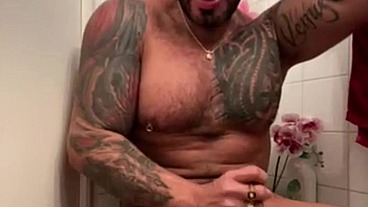 Suck my nipples, suck my feet and swallow my cock bitch - BBC LATINO BIG MUSCLE PORNSTAR