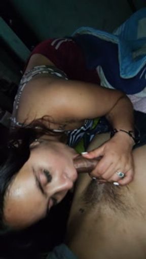 I invited my best friend to the house and she gave me a great blowjob