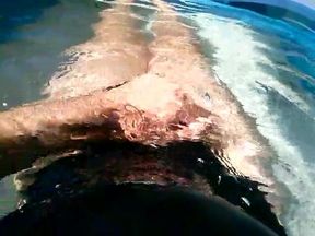 Have a nice bath in my Adidas bathing suit