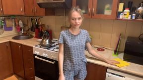 Stepsister Sucked Cock after Cleaning and made me Lick her Pussy