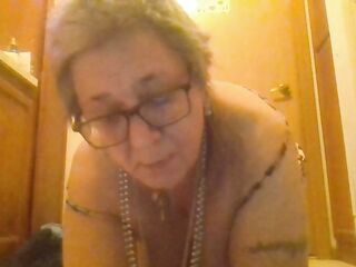 leopard print night gown and pink sex toy taut cunt