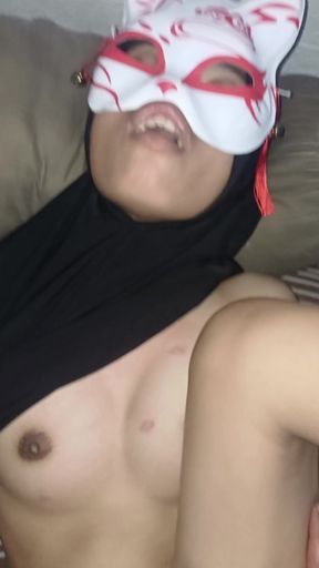 Beautiful 18-year-old Hijab Girl Enjoys It so Much That She Sighs Deliciously
