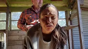 Hot milf gets fucked hard in the ass outside and shows her true face of anal