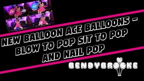 New Balloon Ace Balloons - Blow to Pop Sit to Pop and Nail Pop