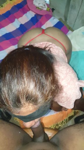 Slutwife Spit on Husband Big Dick on Knees and Deep Throat