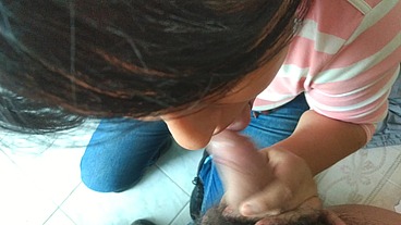 she took my dick to her mouth after fucking her dirty ass