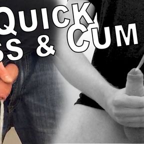 Quick Piss &amp; Cum in public Restroom